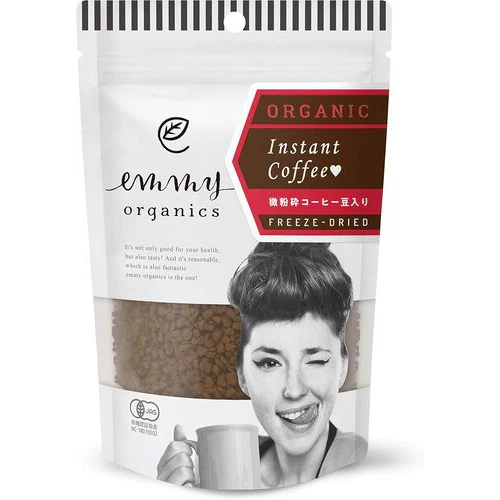 emmy organics オーガニックインスタントコーヒー（微粉砕コーヒー豆入り）50g