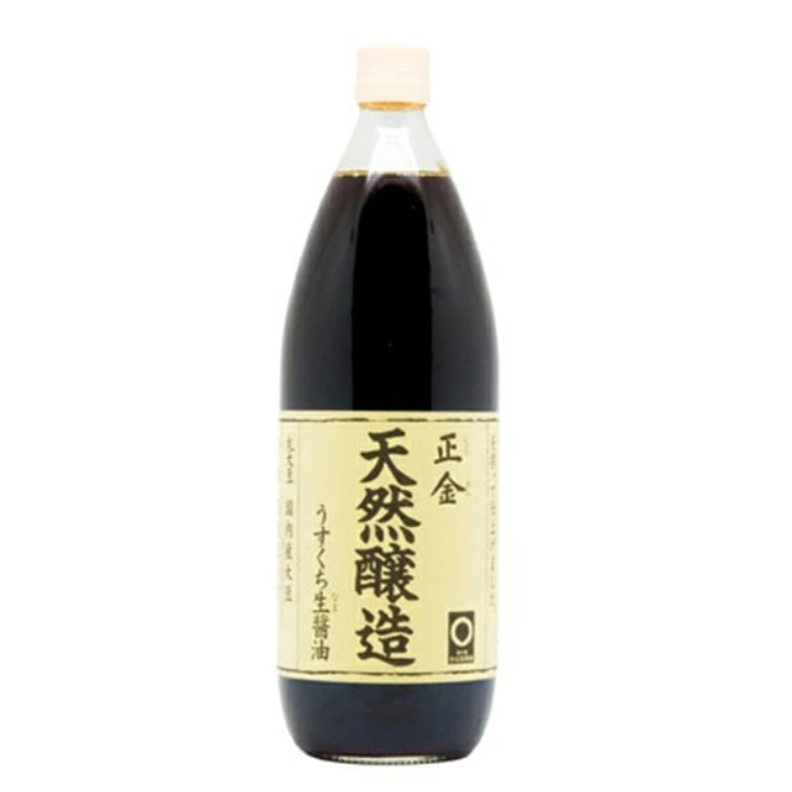 正金醤油 天然醸造うすくち生醤油 1000ml